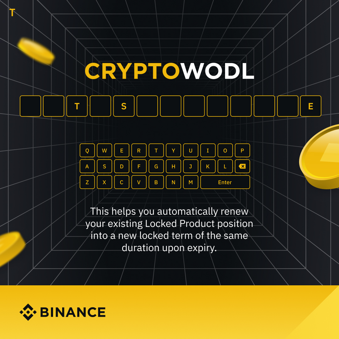 BinanceAfrica's tweet photo. #LearnBinanceEarn Day 3:

Guess the word.

Hint: This feature helps you automatically renew your existing Locked Product position into a new locked term of the same duration upon expiry.

Learn more 👉 https://t.co/lohKQiy6D1 https://t.co/tiyL7oqKRk