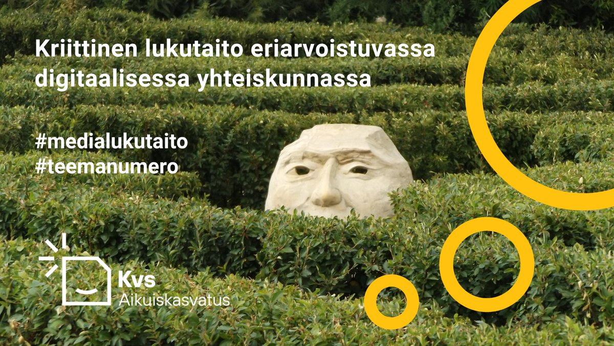 Miten suunnistaa tulevaisuuden #media'maastossa? Siitä lisää vuoden 2024  #teemanumero'ssa. Avoimessa #tiedejulkaisu'ssa #tutkimus tavoittaa laajan yleisön. Osallistu omalla tekstillä! 

➡️ tinyurl.com/Teemakutsu

@PiiaSilvennoine <a href="/severihamari/">Severi Hämäri</a> <a href="/NHaltia/">Nina Haltia</a> <a href="/AKajamaa/">Anu Kajamaa</a> <a href="/samipaavola/">Sami Paavola</a>