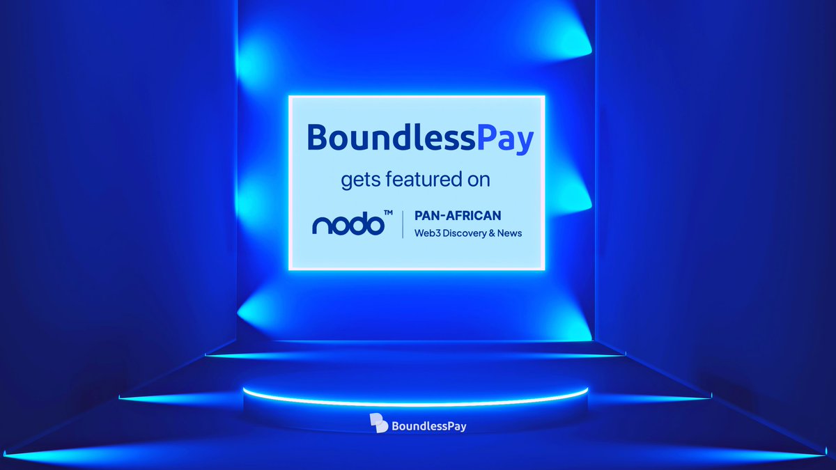 boundlesspay's tweet photo. We are thrilled to share that BoundlessPay was featured on @Official_NODO, a leading web3 news platform. ๐๐
Read on to learn more about how our startup is making waves in the payments industry. ๐ฒ๐ณ
Check out the article here ๐:
https://t.co/eOy21NCjeZ https://t.co/Q2IOPgIolZ