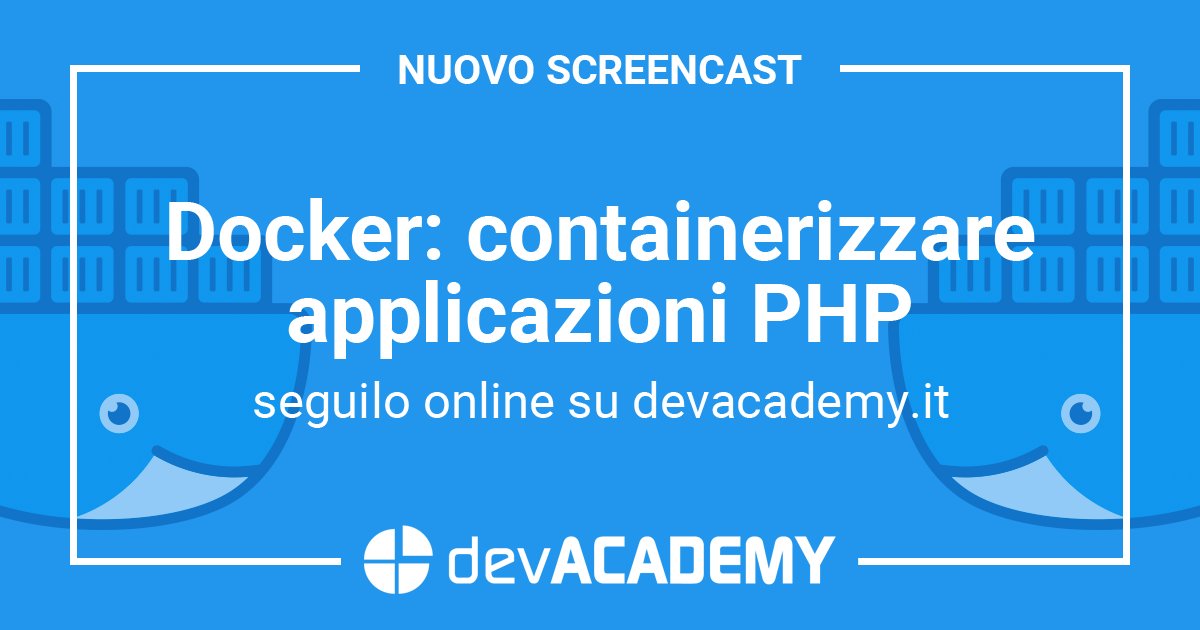 devACADEMY_it's tweet image. Hai già visto il nuovo screencast “Docker: containerizzare applicazioni PHP”? 👀
Puoi trovare questo e molti altri contenuti qui 👉devacademy.it/screencast/
#devACADEMY #school #learning #coding #development #developers #php #phpdeveloper #devs #Docker