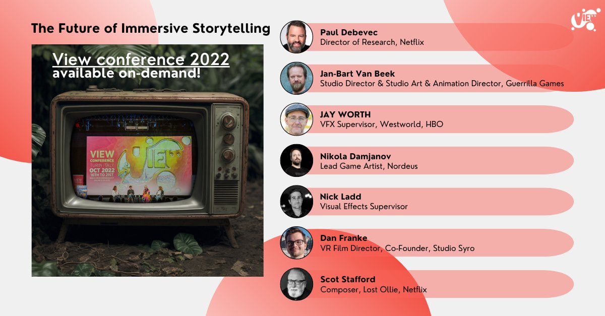 Fede_Gari's tweet photo. The #Future of #Immersive #Storytelling
💢 Available now on @ViewConference on-demand!
link: https://t.co/b1hs8FCn7I
@debfx, #JayWorth(@HBO), @janbartvanbeek (@Guerrilla #Games), @damjanmx, #NickLadd (@StudioSyro), #DanFranke (@StudioSyro), #ScotStafford (#LostOllie, @netflix) https://t.co/8t6Tt0XvOz