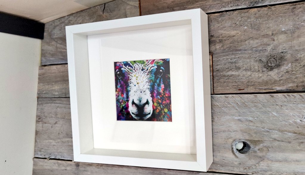 DigitalArtBoat's tweet photo. Created a watercolour #sheep with lots of splashes. He is so cute just printed so can just see his eyes popping out of the frame 🐑 
What do you think?
#digitalart #digitalpainting #DigitalArtist
https://t.co/miMp0ZZx9h https://t.co/mNInplpqVT