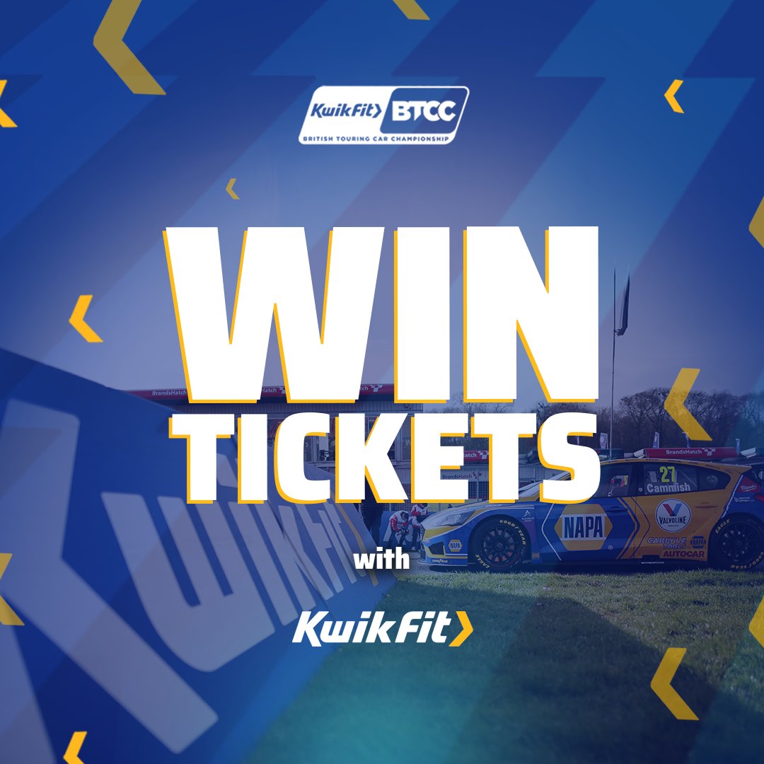 ⭐️ FLASH TICKET COMPETITION ⭐️ 

Retweet, like and follow <a href="/Kwik_Fit/">Kwik-Fit</a> to win a pair of tickets for Donington Park this weekend!  

Competition closes at 9AM tomorrow. Good luck! 
#BTCC