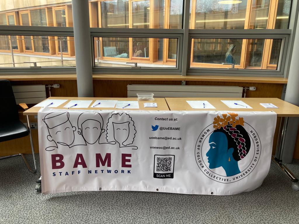 UoEBAME's tweet photo. Thanks to all who could join our @EdinUniStaff BAME Network lunch social! It was great to re-connect and connect with our #bamestaffnetwork. We hope this will be the first of many more networking events! As @DrSarahLiu mentioned do get more involved and share any ideas! https://t.co/lHcaZgEvJL