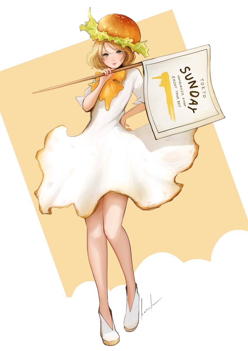ksk_illust's tweet photo. イベント告知🙌

美女降臨！
「飯テロガール展」in SUNDAY

東京・水道橋にあるハンバーガーショップSUNDAYさんとのコラボ企画！！

日程▶︎5/12〜5/26

今回の企画に合わせて描かせていただいた新作を含めた飯テロガールズ作品の展示とグッズ販売、そして特定のメニューを頼むとちょっとしたお楽しみも…🤭

ボリュームたっぷりなハンバーガーに喰らいつきながら飯テロガールも眺めてお腹をたっっっぷり満たしに来てください🍔✨

SUNDAYさんのWebサイトもリプ欄に記載しておりますので、ぜひチェックよろしくお願いします！！