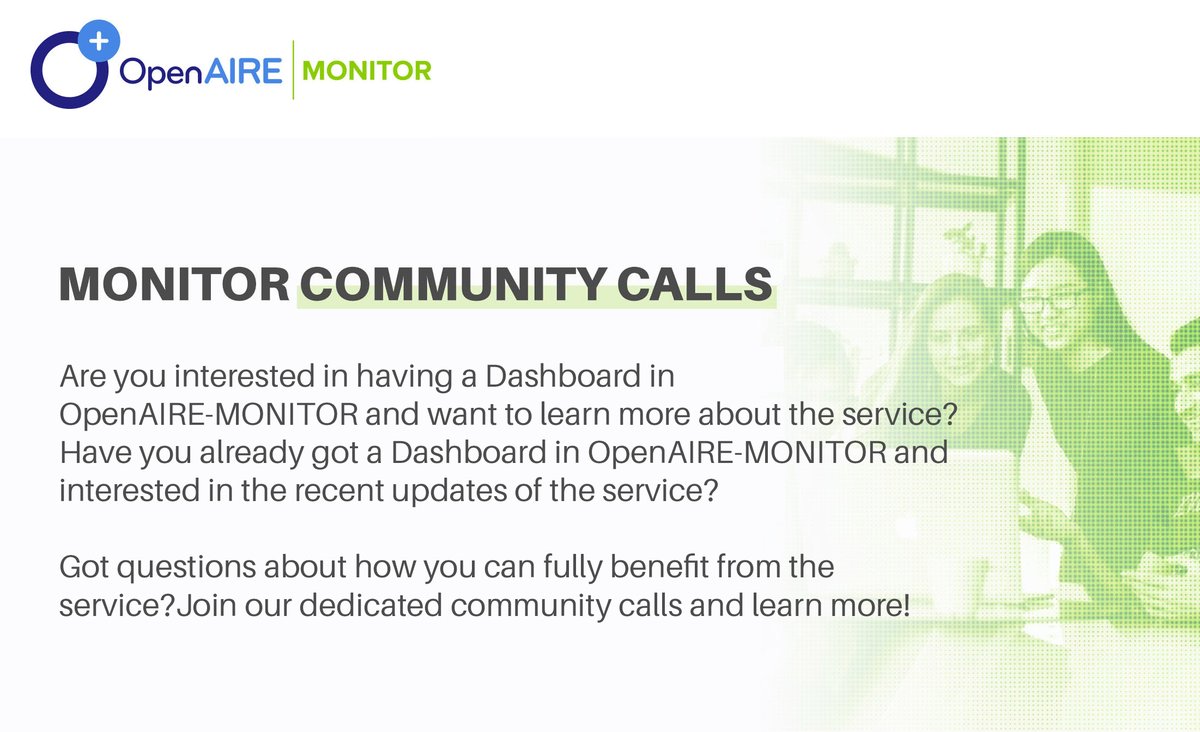 OpenAIRE_eu's tweet image. Join the #OpenAIRE_Monitor for the #RPOs Community Call tomorrow at 16:00 CEST. We look forward to welcoming Katie Bannon, Sr Information Officer @WorldBank as a guest speaker. Register to learn more about the #WorldBank Dashboard, upcoming indicators and institutional needs.…