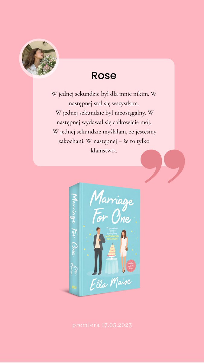 xvlicjv's tweet photo. Kto nie może się doczekać?
@znak1slowem #marriageforone #TwitteroweKsiazkary https://t.co/OuyXu3ykAV