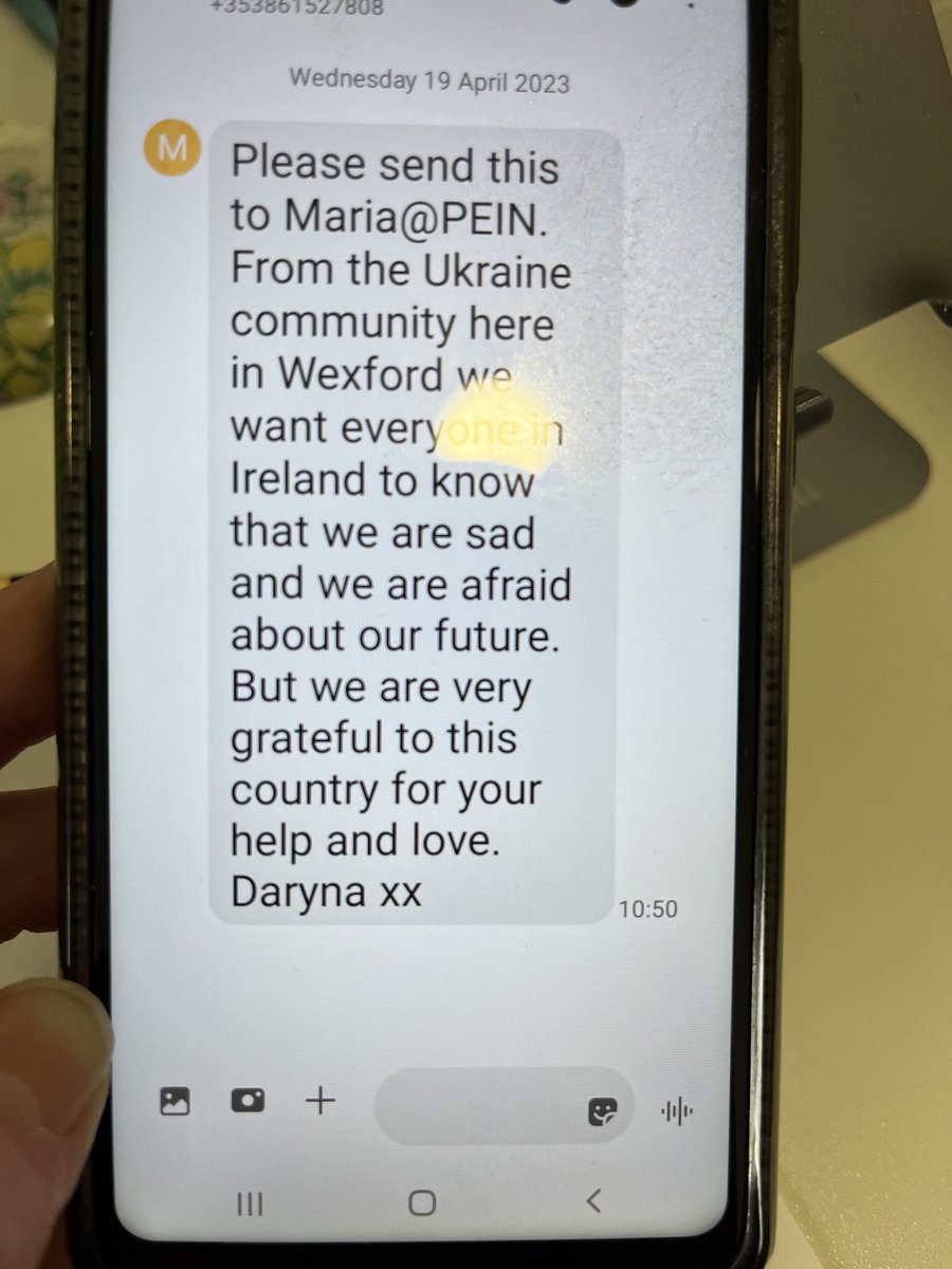 PEIN_Ire's tweet photo. Just prepping for our Ukrainian response webinar when this message arrived from the sunny South East 🇺🇦 The power of local networks really is phenomenal! #Ukraine #nationalplan #localresponse https://t.co/DZFLZvOAvQ