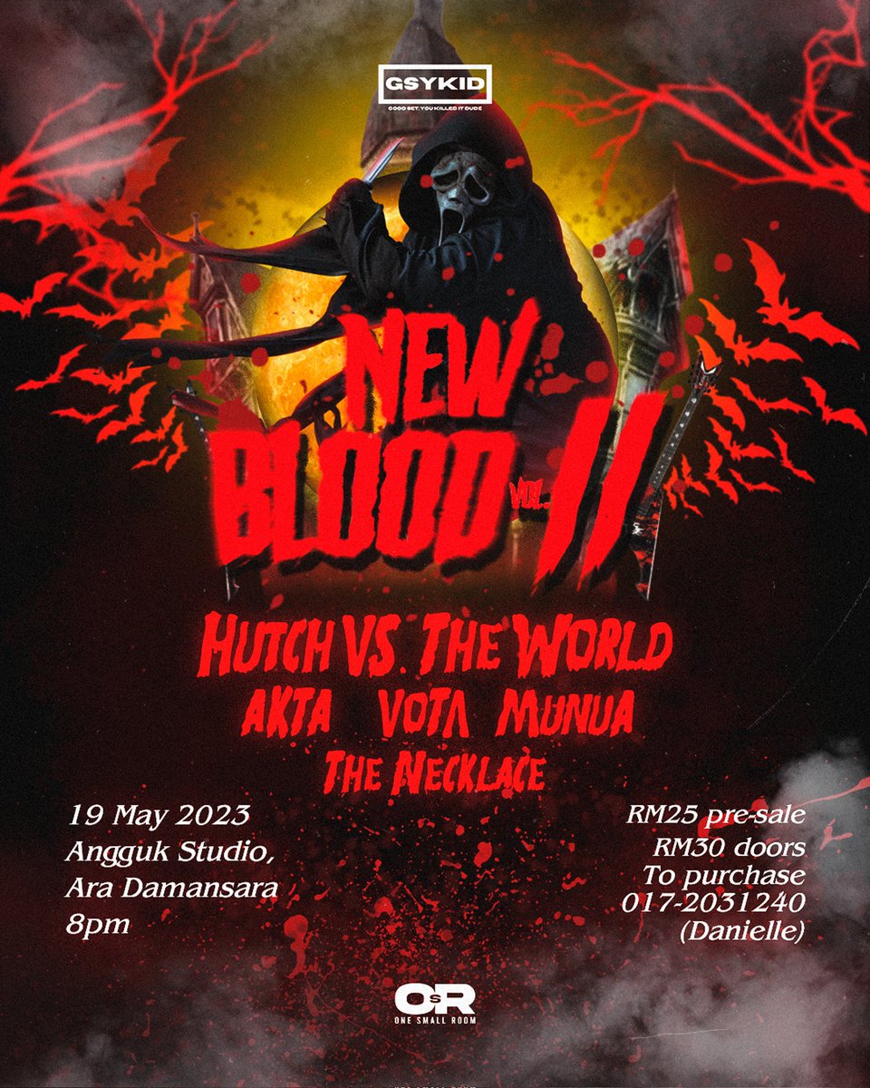 Jenn_Thompson's tweet image. #ONGROUND LIVE : NEW BLOOD Vol.II
ft. @hvwkl #Akta @votaofficial_  #Munua @thenecklaceband 
at Angguk Studio, Jln PJU 1A/3, Ara Damansara, #PJ #SELANGOR
FRIDAY May19 8pm
TICKETS: (PreSale) +6017.203.1240 (Danielle) of AtTheDoor