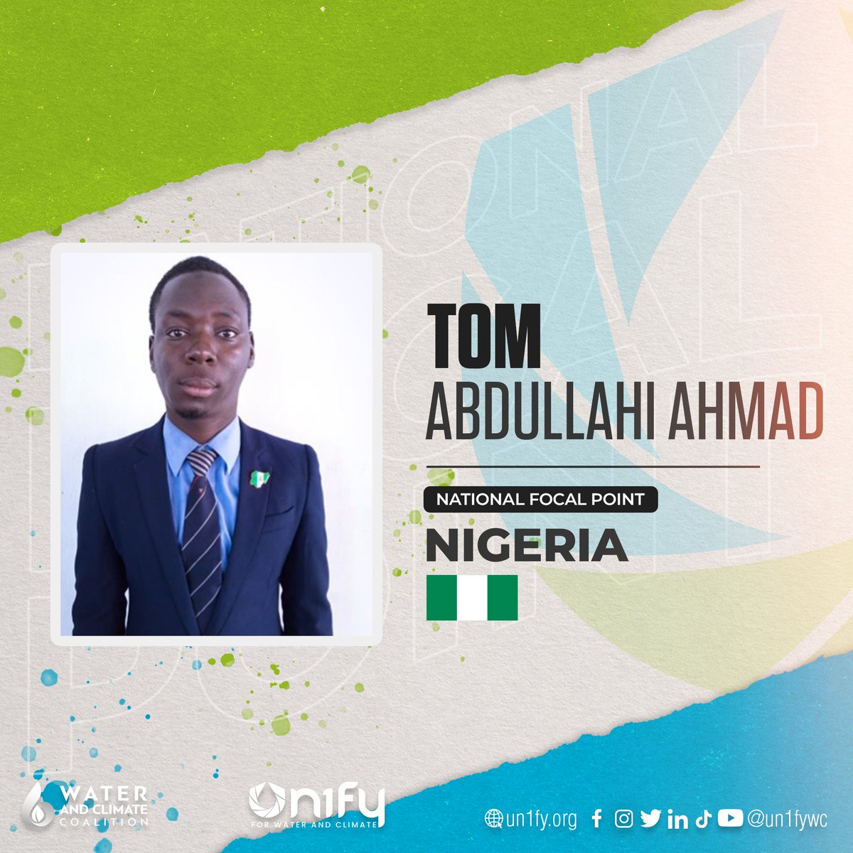un1fywc's tweet image. Introducing our National Focal Points for Nigeria, Abdullahi Ahmad Tom and Lucky Isioma Odume.

Are you from Nigeria and willing to advocate for water and climate? You can reach them via email at nigeria@un1fy.org

#un2023waterconference #WaterAction  #un1fy #un1fywc