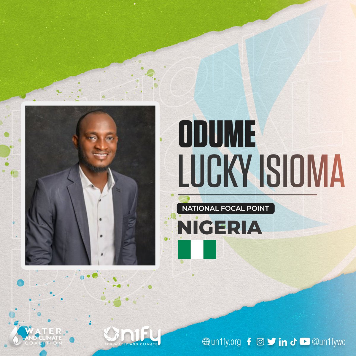 UN1FY (@un1fywc) on Twitter photo Introducing our National Focal Points for Nigeria, Abdullahi Ahmad Tom and Lucky Isioma Odume.
Are you from Nigeria and willing to advocate for water and climate? You can reach them via email at nigeria@un1fy.org
#un2023waterconference #WaterAction #un1fy #un1fywc Introducing our National Focal Points for Nigeria, Abdullahi Ahmad Tom and Lucky Isioma Odume.
Are you from Nigeria and willing to advocate for water and climate? You can reach them via email at nigeria@un1fy.org
#un2023waterconference #WaterAction #un1fy #un1fywc