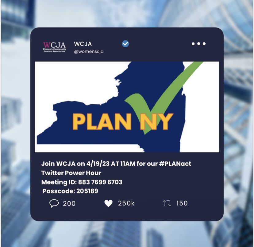 Did you know that in NY, 1 in 4 jobs requires a state-issued certificate or license, but 2.3 million NYers have a criminal conviction? That's why @WomensCJA fervently supports the Preliminary License Application Navigation Act (S.3250 – Salazar / A.04893 – Forrest), the #PLANAct