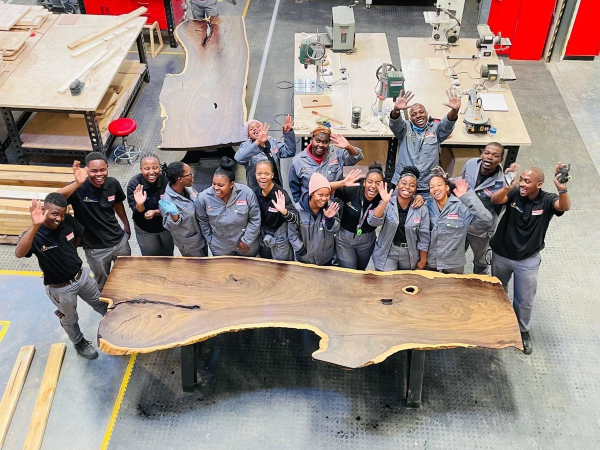 SplintersSA's tweet image. Through our association with the Gauteng City Regional Academy (G.C.R.A) we currently host young interns who undergo a 12 month internship to become proficient in #woodworking.

The #skills learnt skill the students  in the manufacture, repair and restoration of wooden furniture!
