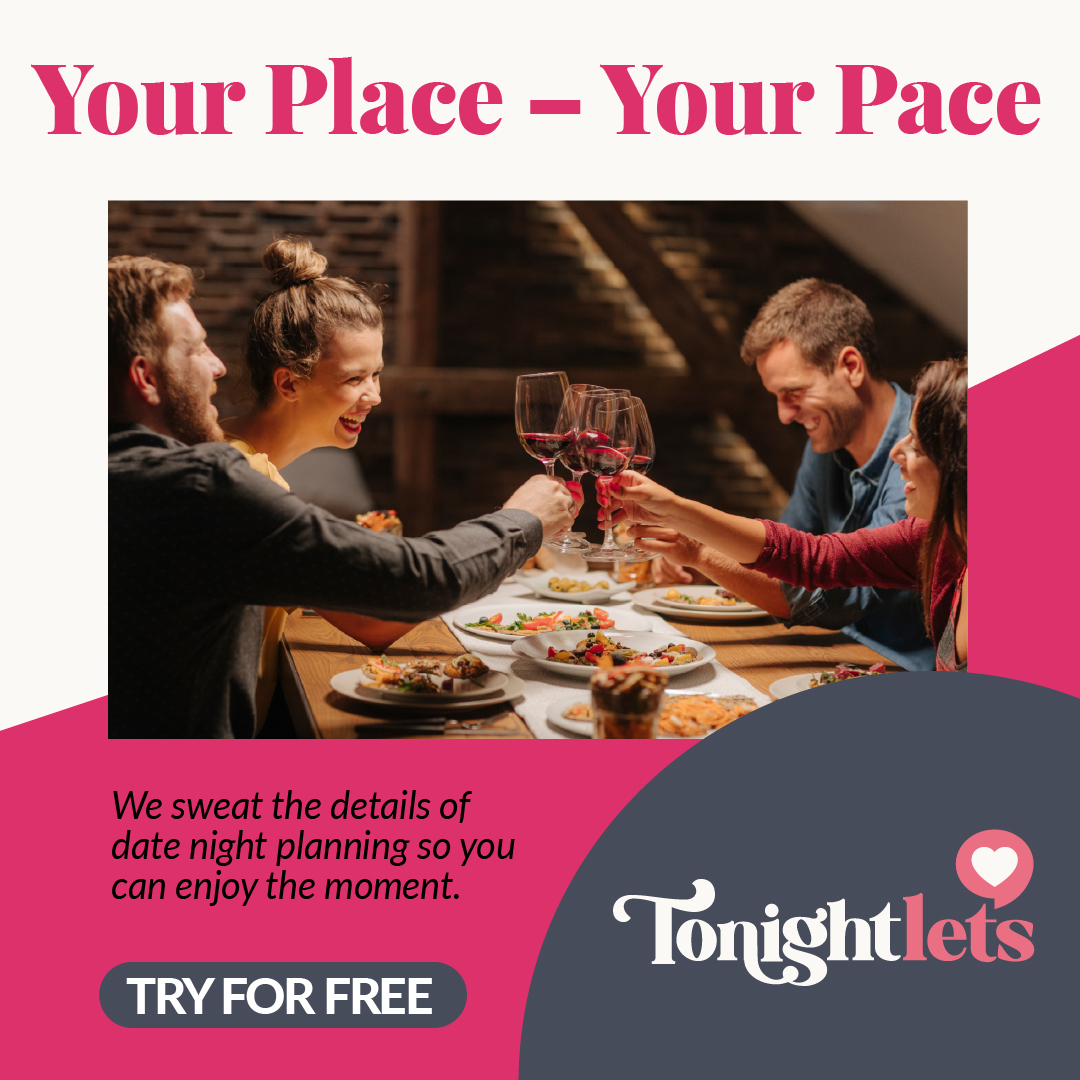 tonight_lets's tweet image. Who says date night can’t be a party? Check out our group-friendly date night plans. 

#doubledatenight #goodfriends #datenightfun #couplesnight #datenightideas #funwithfriends #goodmemories #memories #tonightlets #datenightathome #datenightin #tonightlets #datenightin