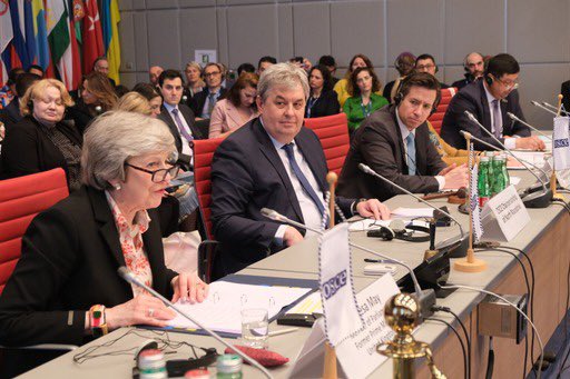 A pleasure to address the @OSCE on leadership in combating human trafficking. For too long we’ve allowed those who trade in human misery to prosper. We owe it to the 50 million men, women & children in slavery today to scale up our action and tackle this insidious crime.