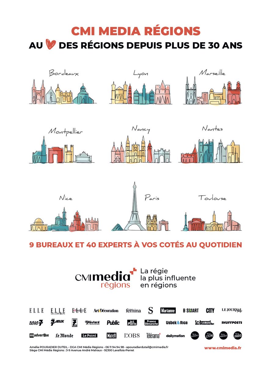 cburnierzink's tweet photo. Au ❤️ des régions depuis plus de 30 ans !

@CMIMediaFrance est fière de devenir membre de l’association Les Relocalisateurs, pour contribuer encore plus au renforcement de la pluralité et du développement des territoires. https://t.co/AEbUqkSiDp