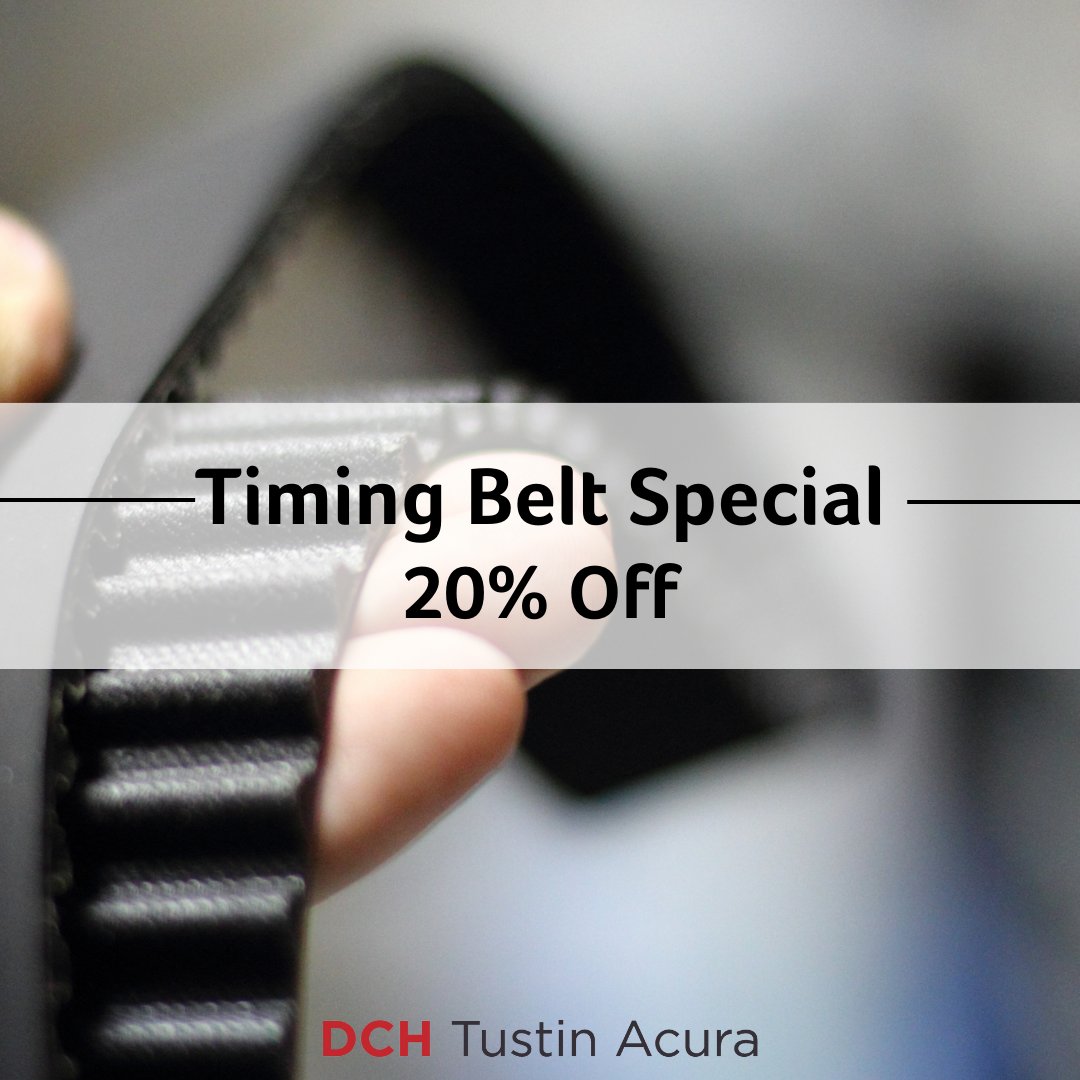 Don't forget about that timing belt🚙 Grab our 20% off service special through 4/30/2023 with this link, bit.ly/407Y6ze.
#TustinAcura #Acura #Integra #S #California