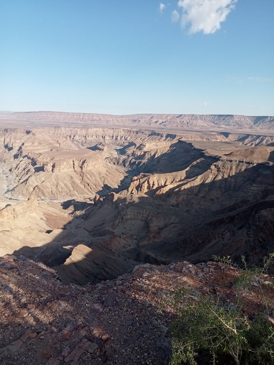 Wonderful to be able see the Fish River Canyon in the late afternoon and early morning. #travelnamibia