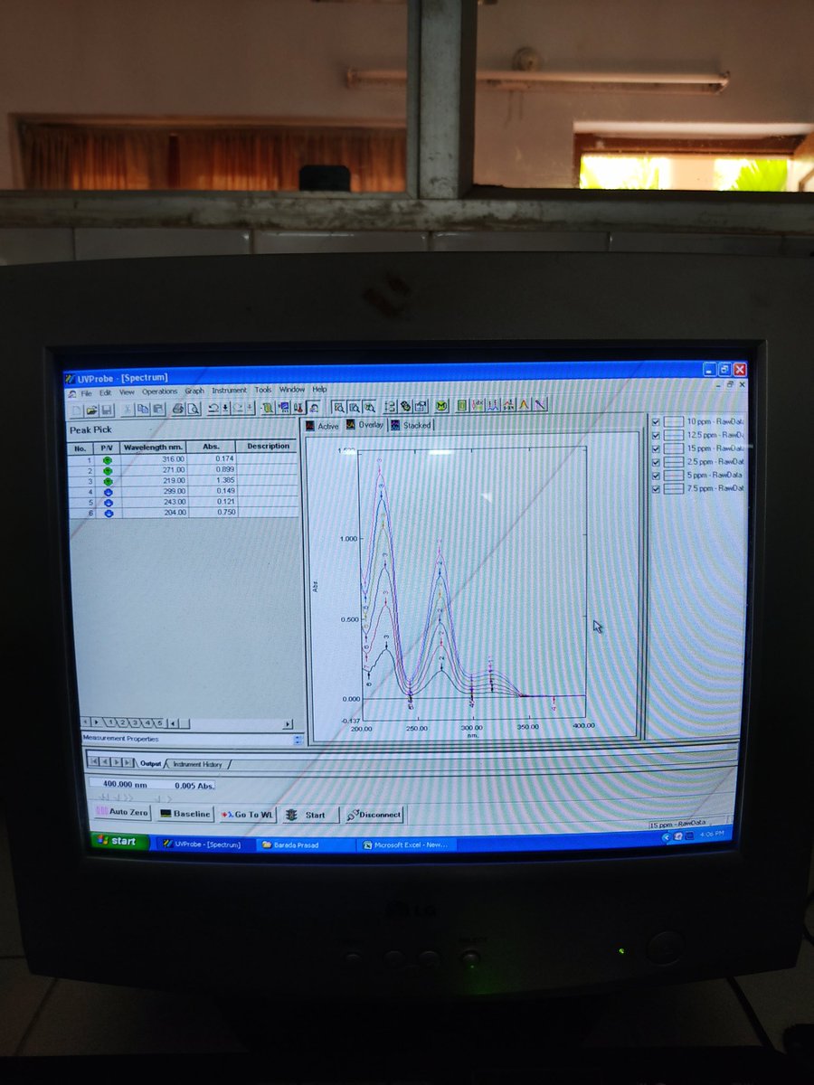 baradaprasad's tweet photo. Observing absorbance and lambada max of hydrochlorothiazide in UV Spectro Photometer. #UV #UV_SpectroPhotometer #rcphs @royalberhampur #Hydrochlorothiazide https://t.co/TG6JVZLDSX