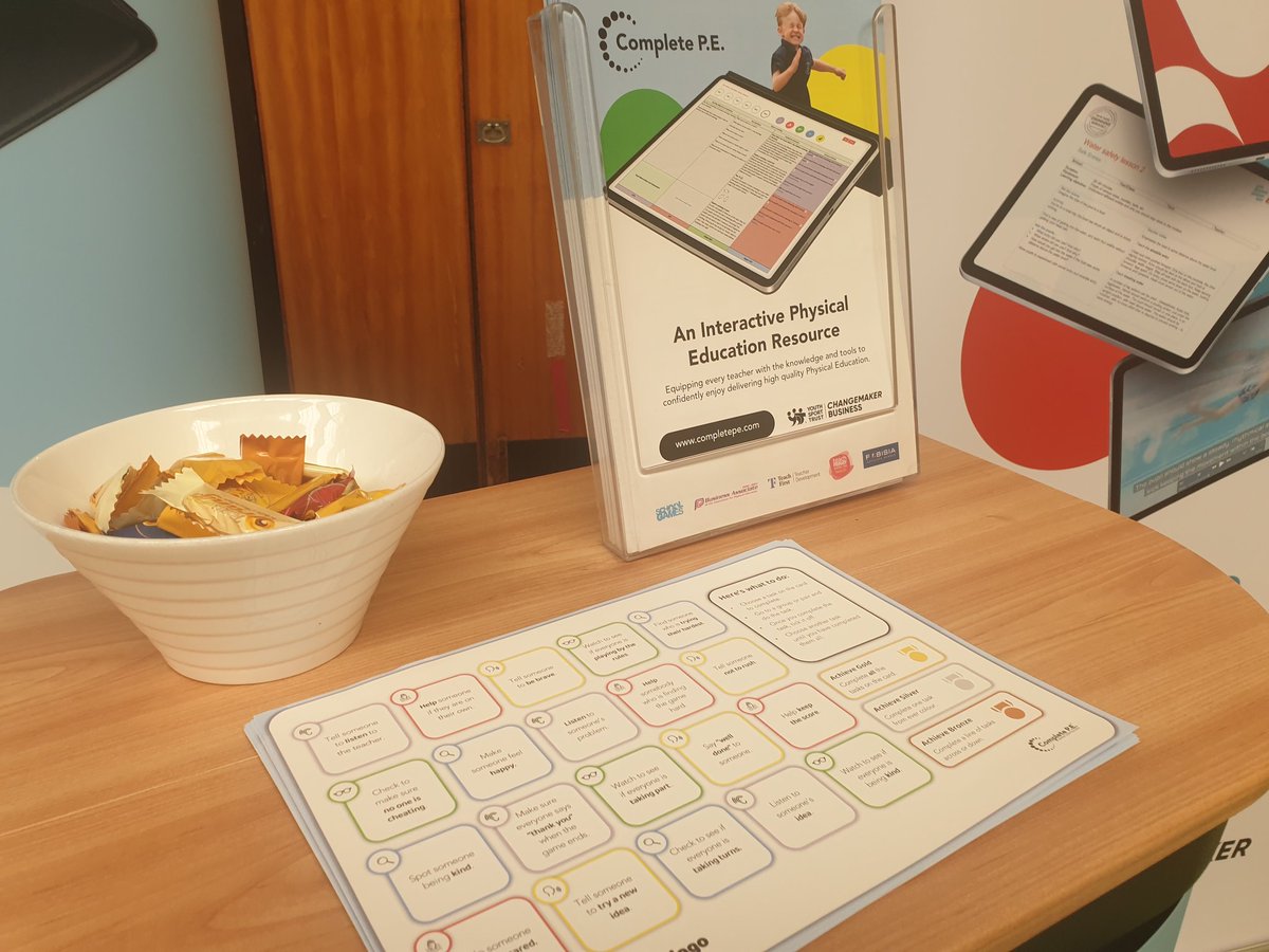Complete_PE's tweet photo. ๐ Morning #Hampshire!
We're all set up and ready to say hello to all the schools attending the Hampshire Primary PE Conference.
Come on over and chat all things #PE if you're attending. ๐
#PrimaryPEConference https://t.co/8TWZxD4W00