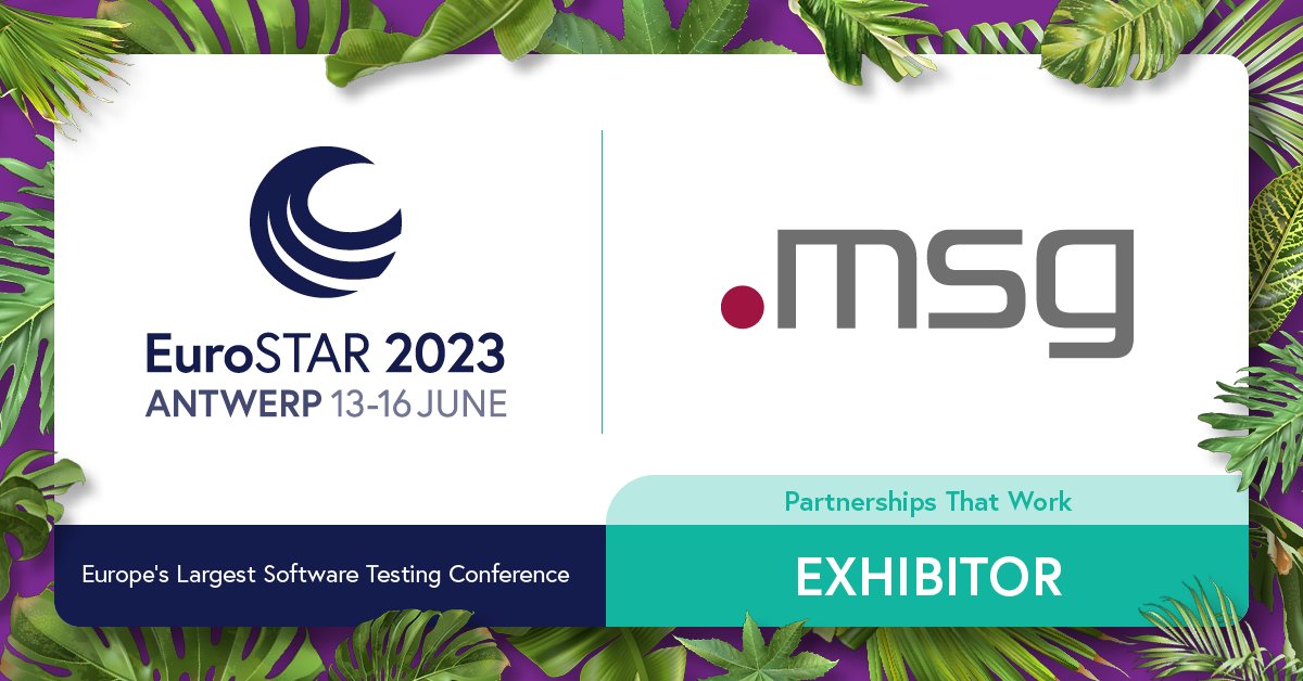 esconfs's tweet photo. Have you heard MSG is joining us at #EuroSTARConf? Built upon over 40 years of experience, 👌MSG creates added value in the digitized world by prioritizing people, whether customers, employees or users of our solutions. Check them out: https://t.co/hnJkfM7lRD https://t.co/OipOrsBr5l