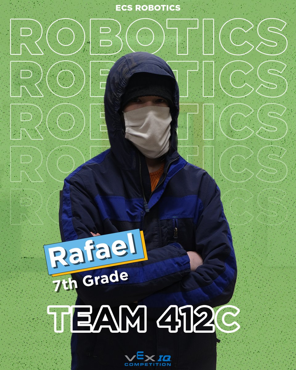 Rafael a 7th Grader from Robotics Team 412C, is going to #VexWorlds 🤖 'I really enjoy maneuvering and coming up with design ideas for the robots. #GrowingCitizens