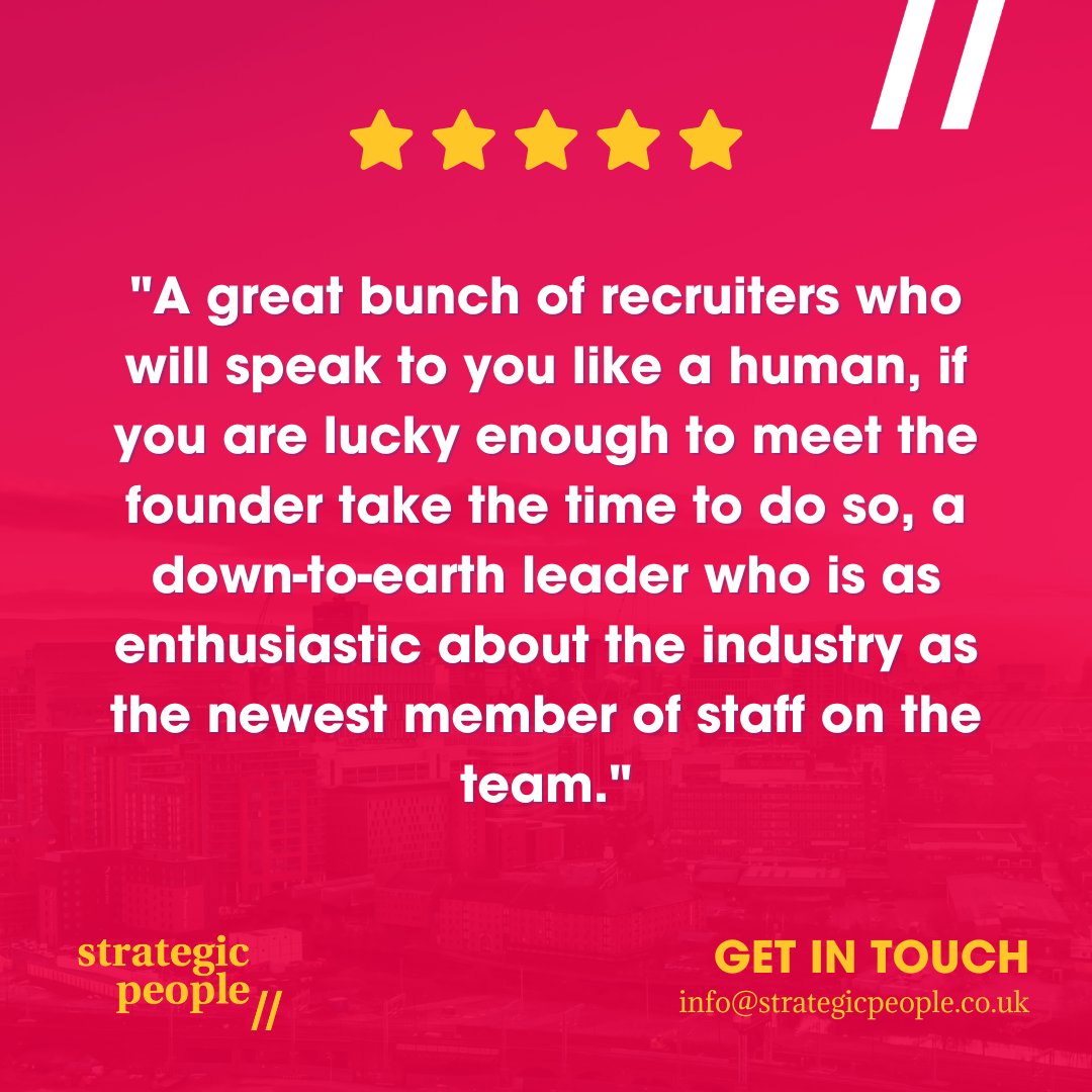 StrategicMCR's tweet photo. Are you looking for a new career opportunity? 👀

Or maybe you need to fill a vacancy at your business? 🤝

Get in touch with us - we can chat about your needs and see how we can help. 🙌

#techjobs #hiring #careers https://t.co/wI71stPMqy