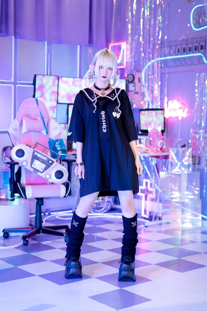 LISTEN FLAVOR Official (リッスンフレーバー公式) on Twitter "ハートのチェリー ネクタイ付セーラーワンピ