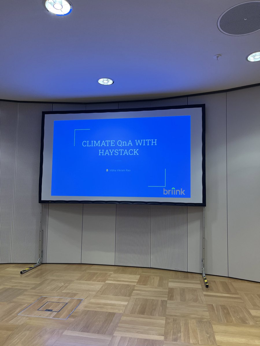 bilgeycl's tweet photo. Using NLP and Haystack for a good cause 🌍

Today at @PyConDE, @raovibharao explained how they built a QA system at @briink_ai using Haystack 💙 https://t.co/deGJwsIash