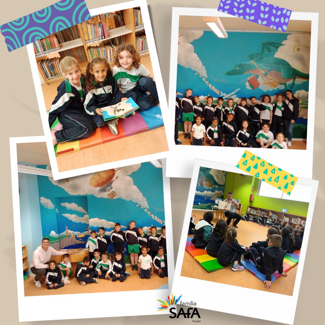 VirgenCarmenPM's tweet photo. Los alumnos de 1º EP han pasado una mañana muy entretenida. Biblioteca + parque = diversión asegurada.  📚🛝🤗
.
.
.
.

#safa #safapalma #curso #educacion #colegio #school #teacher #malorca #lugar #donde #soñar #excursión #biblioteca #diversión #parque https://t.co/A4F07zpYGL