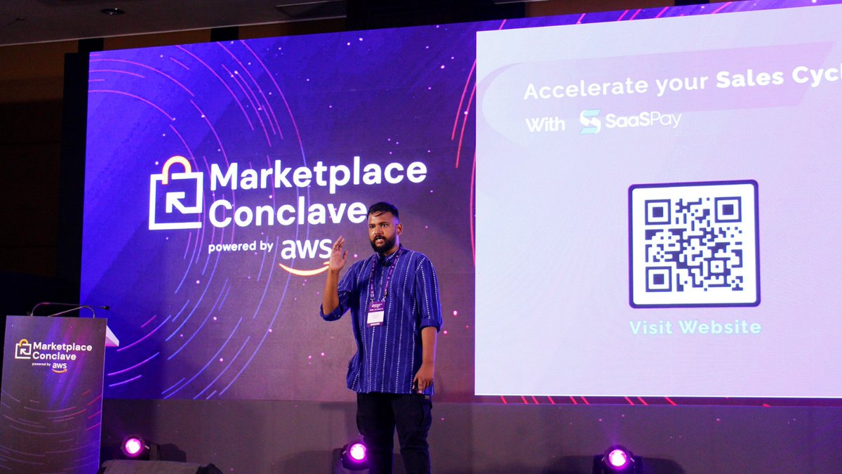 mpconclave's tweet photo. Prabhat Sahu, shares his insights on how offering flexible payments is a competitive advantage in B2B. 

#marketplaceconclave2023 #awsmarketplace https://t.co/Jx1O5zLqyW