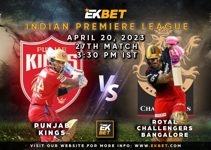 EKBET_Updates's tweet photo. 👑🏏 I N D I A N P R E M I E R L E A G U E 2 0 2 3
PUNJAB KINGS (PBKS) 🆚 ROYAL CHALLENGERS BANGALORE (RCB)
M A T C H 2️⃣7️⃣ - PBKS and RCB are both placed between middle to lower middle end of the points table and would be looking to move the ladder.
#EKBET #Match27 #IPL2023 https://t.co/NCISh9eM4j
