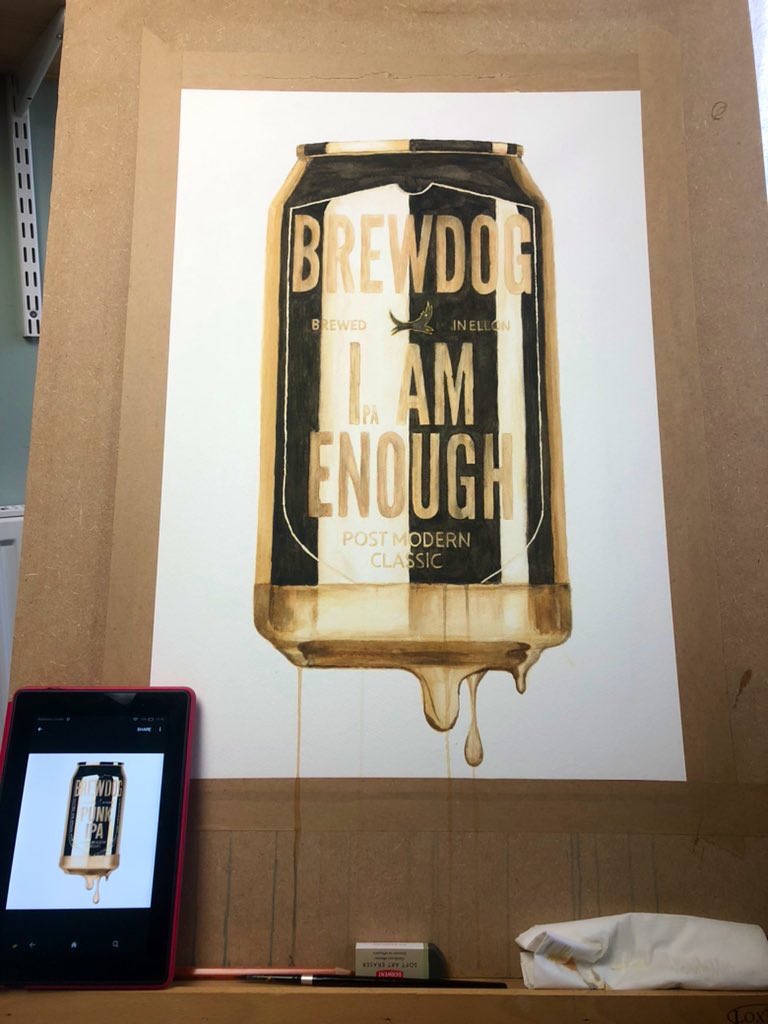 greenfoxillo's tweet photo. Hey @BrewDogJames does this watercolour gold can count? 👀😅
#brewdog #goldcan @BrewDog https://t.co/RL7jPIYvEm
