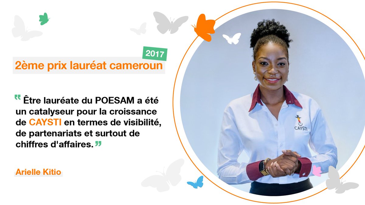 orangeafrica's tweet photo. [📅 #POESAM] Découvrez @arielleKitio, ancienne lauréate qui a fait la fierté du POESAM au #Cameroun📍🏆 https://t.co/hufx080ZgK