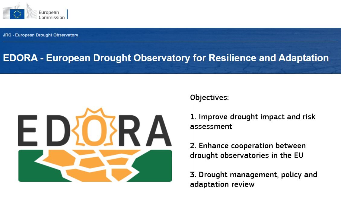 CopernicusEMS's tweet photo. Water scarcity and droughts 🚱 are a growing threat in many parts of Europe🇪🇺

The #EDORA initiative launched by @EU_ScienceHub aims to boost the resilience and adaptation to droughts across the EU🎯

More at👇 https://t.co/bclxgTvkqR https://t.co/B9H4KZM9ZQ