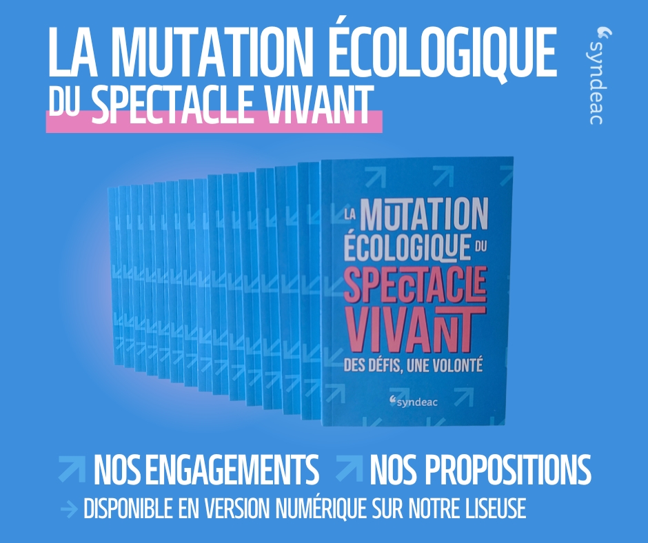 SYNDEAC's tweet photo. 📚Après une année de travaux, de débats et d'amendements par les adhérents du #Syndeac, nous sommes heureux de partager avec vous la publication de notre livret sur la mutation écologique dans le #spectaclevivant
https://t.co/s2H9z01Jxs https://t.co/8N7KEDvXMO