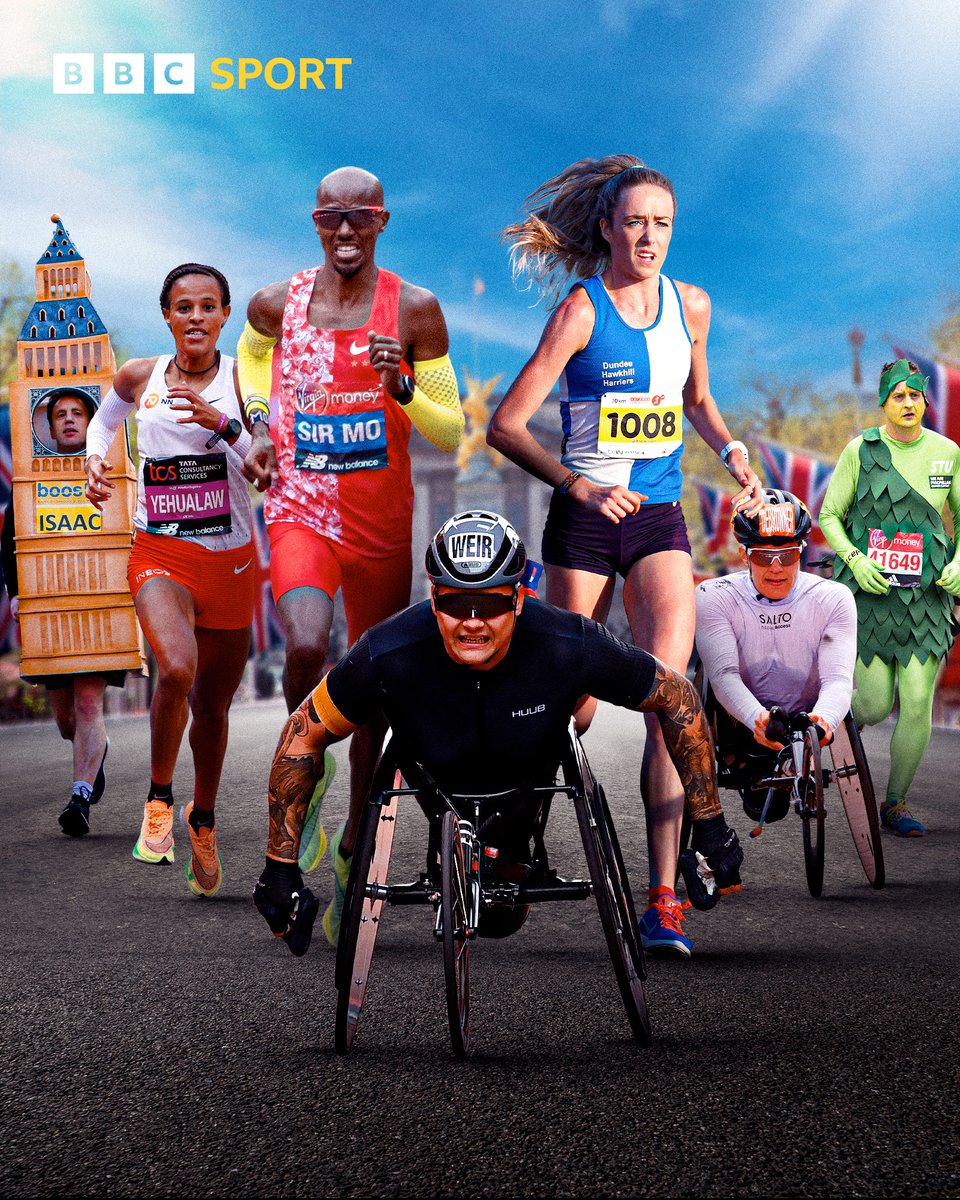 BBCSport's tweet photo. This weekend... 

🏃‍♀️🏃‍♂️🏃‍♀️🏃‍♂️🏃‍♀️🏃‍♂️

The London Marathon returns to its traditional April date and we have all the action live!

📱💻 @BBCOne &amp; @BBCiPlayer from 08:30 on Sunday, 23 April.

#BBCMarathon
#LondonMarathon https://t.co/Qu8gSmwxsF
