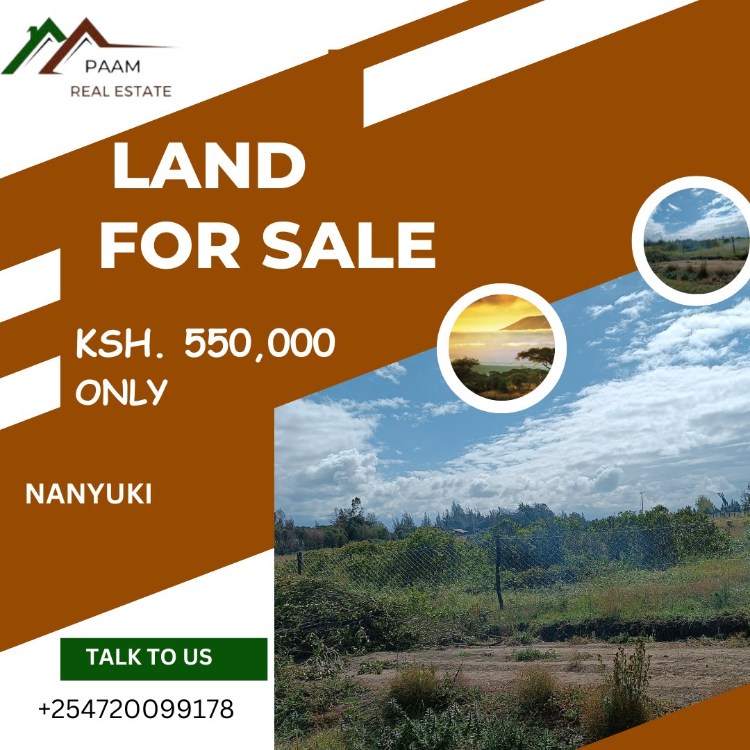 Invest in our prime properties & enjoy returns like you never imagined. 
For queries: +254720099178
#commercialplots #Nanyuki #realestate #plotforsale