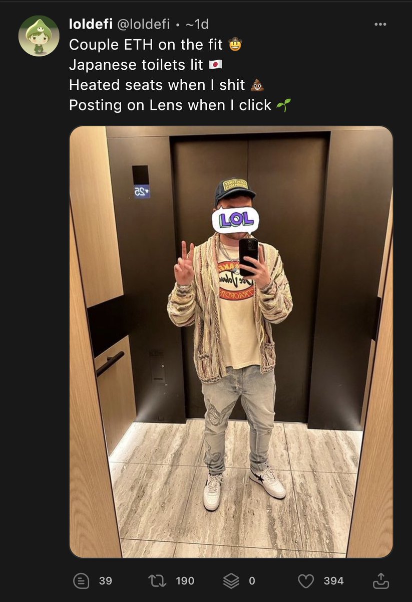 loldefi's tweet photo. I often get more engagement on my @LensProtocol posts than I do on Twitter and I only have 4,000 followers lmao

Organic community growth speaks volumes 

Follow me if you don’t already https://t.co/hrDe1ymyyo https://t.co/xQ0fio1oPz