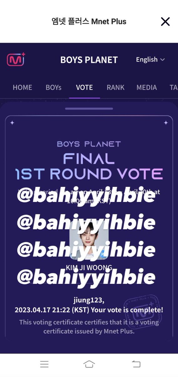 dctstrngr's tweet photo. ‼️VOTE FOR KIM JIWOONG &amp; PLEASE DON’T ROTATE YOUR VOTE, VOTE FOR KIM JIWOONG ONLY‼️

#boysplanetsupport
#KIMJIWOONG #김지웅 #BOYSLAND #HereIAm_KIMJIWOONG #OURSTARJIWOONG #OnlyOneJiwoong https://t.co/xVZmAM4Hah