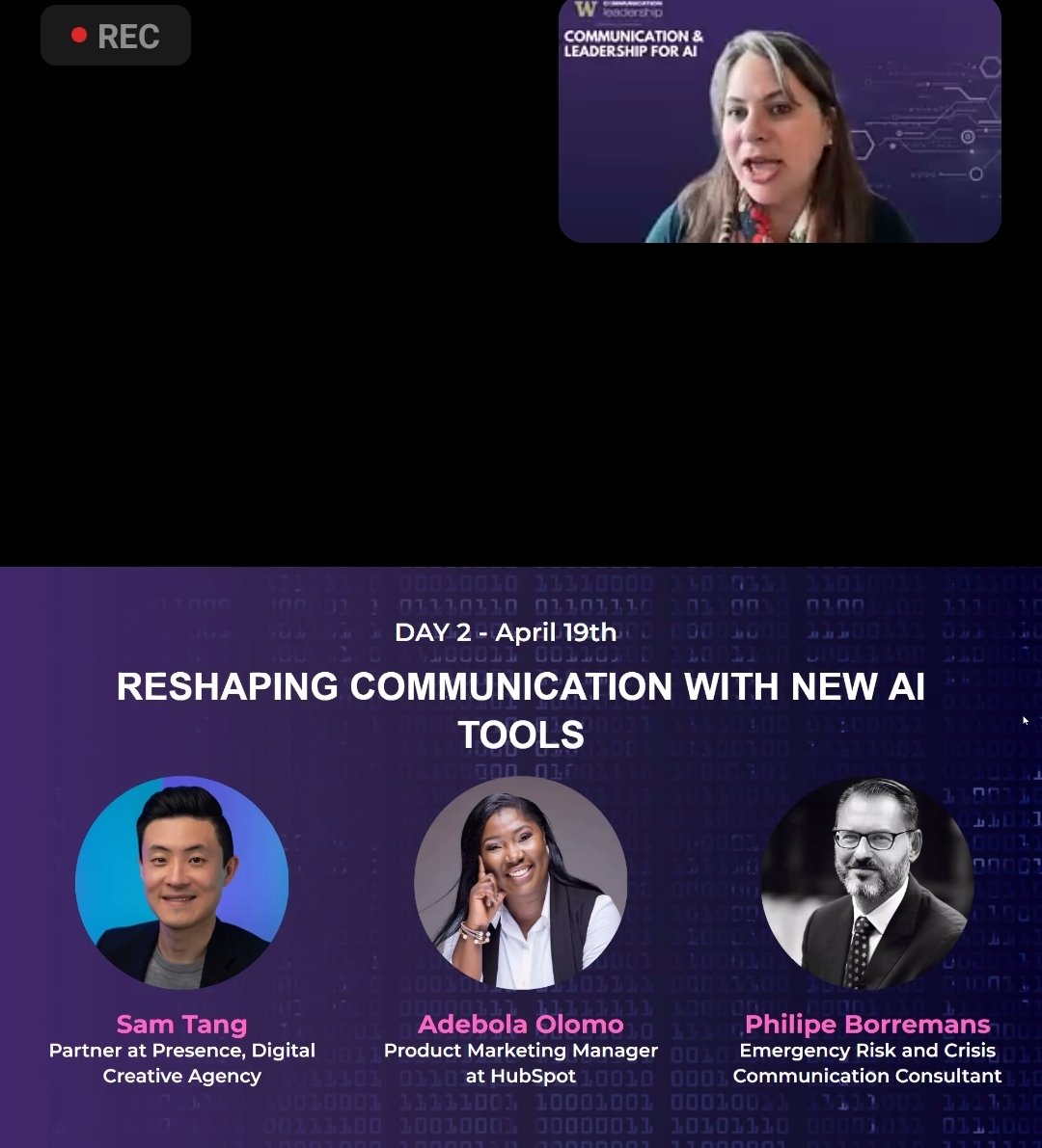 MakuzaLoth's tweet photo. University of Washington Communication &amp; Leadership for #AI, How generative technologies like ChatGPT are going to change professional communications. 

Today Wednesday, April 19th, 8pm - 10:30pm

#AI #PR #Comms #StrategicComms #CorporateComs #CrisisInAI #MarketingAndAI https://t.co/7i35jJm7gZ