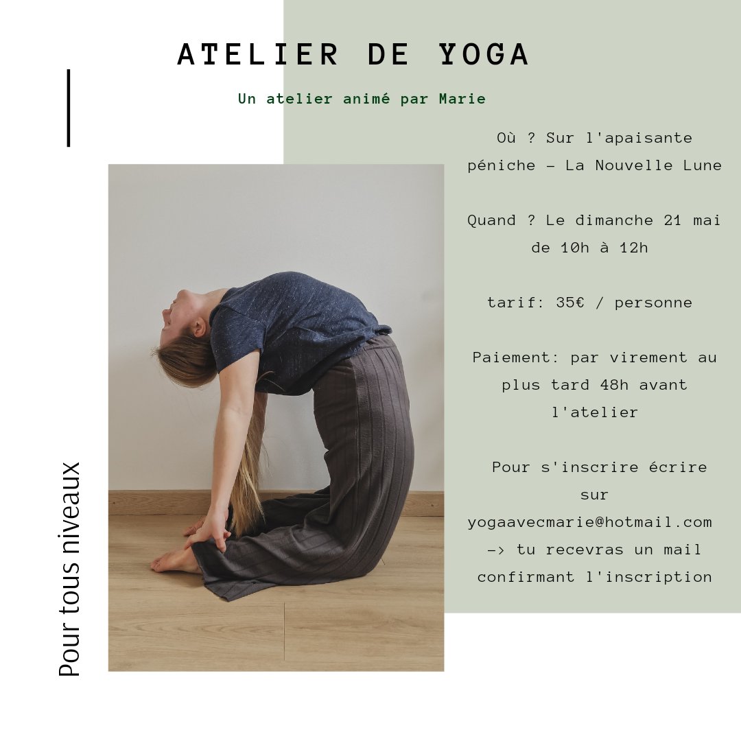 🌈 ALERTE ATELIER YOGA 🌈 
#Rennes #yoga #tousniveaux 

M'écrire pour plus de renseignements 🔆