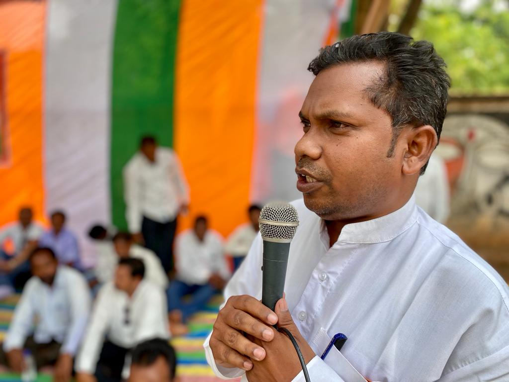 RGPRSOdisha's tweet photo. “Jai Bharat Satyagraha” under the leadership of DCC, Kandhamal President Shri @AnamKNayakINC Ji today in front of District Collector's Office against the disqualification of Shri @RahulGandhi ji, #JaiBharatSatyagraha 
1/3 https://t.co/3Japp6OyVn
