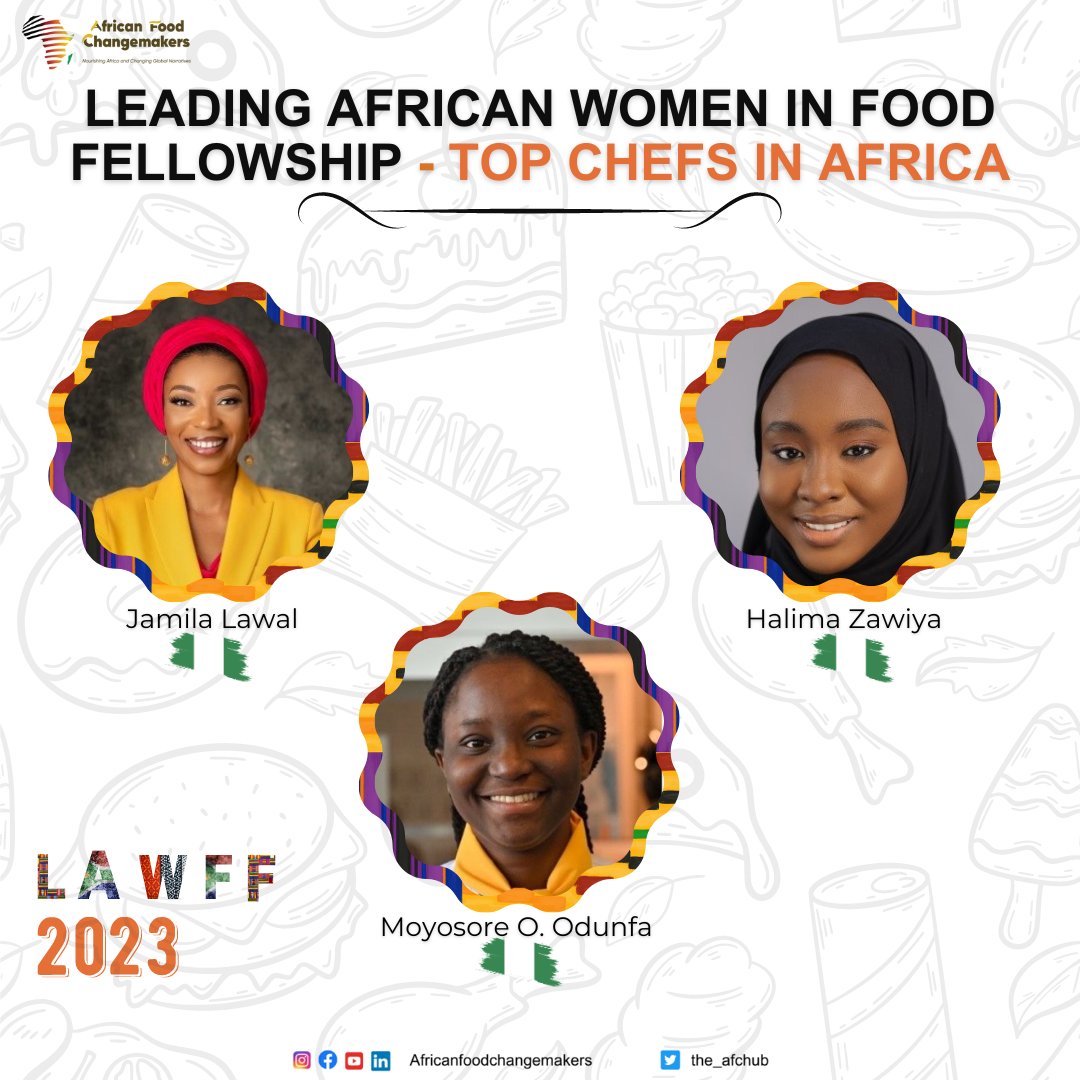 the_afchub's tweet photo. We are thrilled to announce our 2023 Class of the Leading African Women in Food Fellowship.

They are Disruptors, Trailblazers, Ecosystem Enablers, Food &amp; Beverage Narrative Changers, and Top Chefs in Africa. These African women are transforming the food ecosystem. https://t.co/PYvXhl4IdY