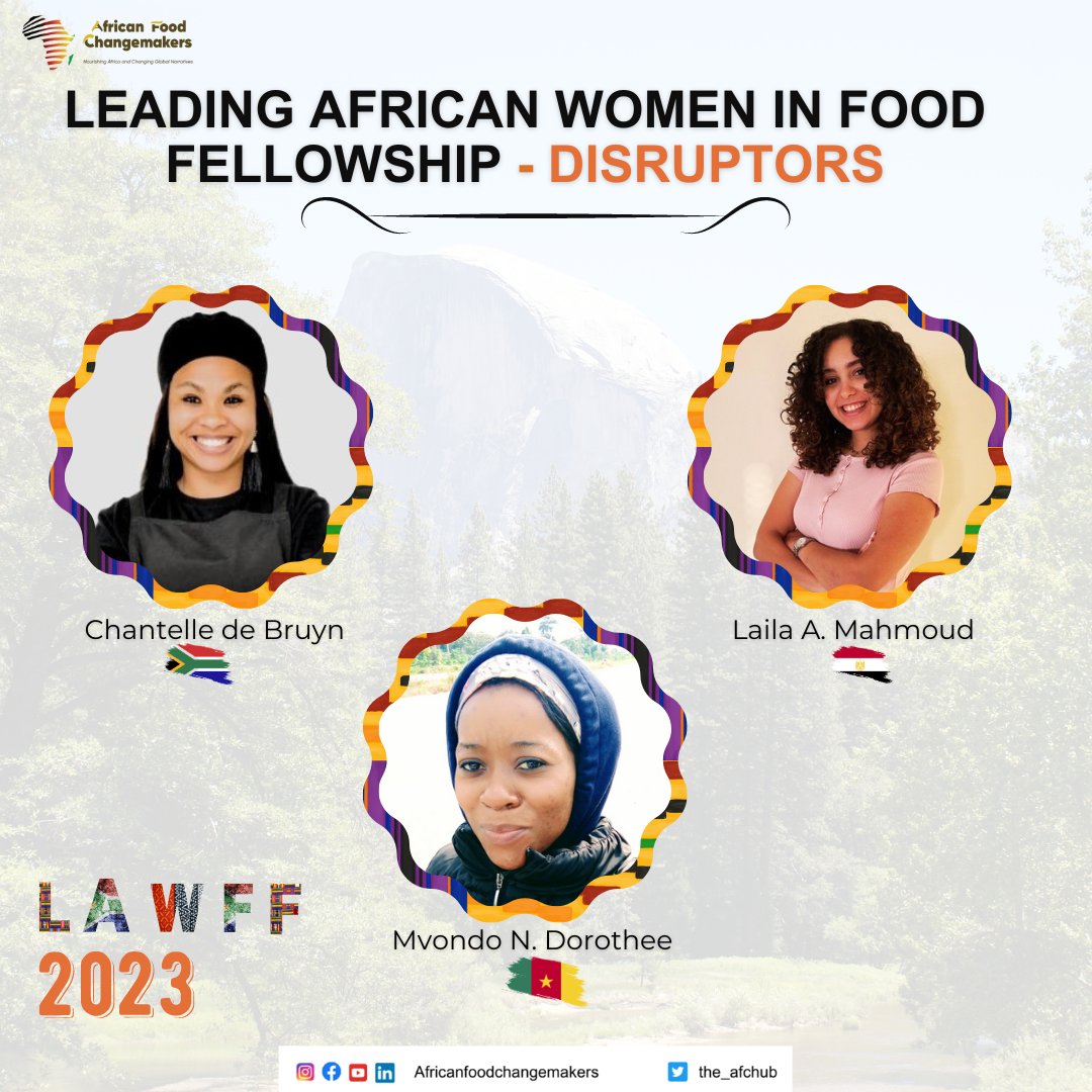 the_afchub's tweet photo. We are thrilled to announce our 2023 Class of the Leading African Women in Food Fellowship.

They are Disruptors, Trailblazers, Ecosystem Enablers, Food &amp; Beverage Narrative Changers, and Top Chefs in Africa. These African women are transforming the food ecosystem. https://t.co/PYvXhl4IdY