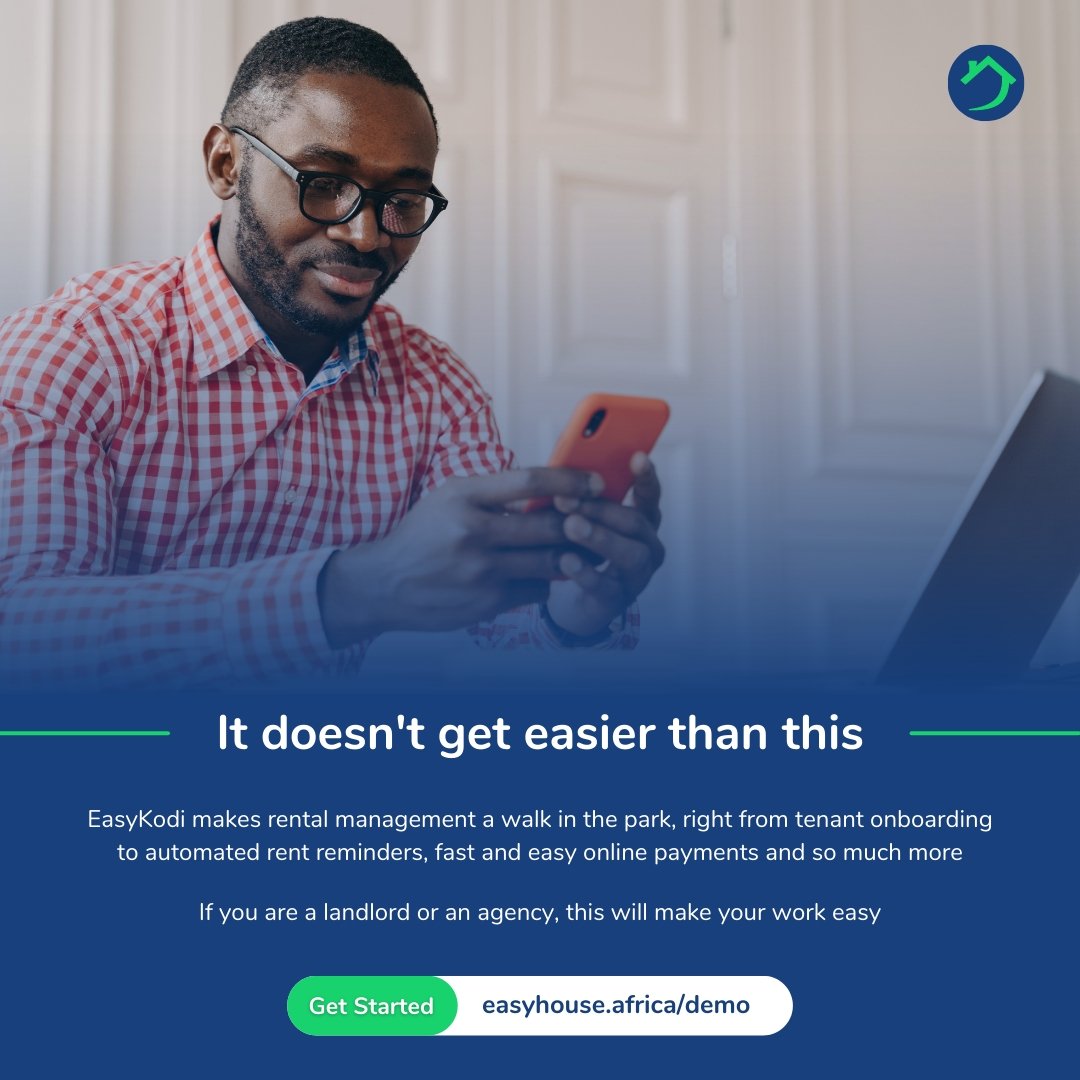 What does easy mean to you?😃

To landlords & agencies on #EasyKodi it means onboarding tenants, collecting rent payments & keeping records without stress⚡

Switch to the #EasyHousingExperience today!

🔗easyhouse.africa/demo

#RentalManagement #RealEstateManagement