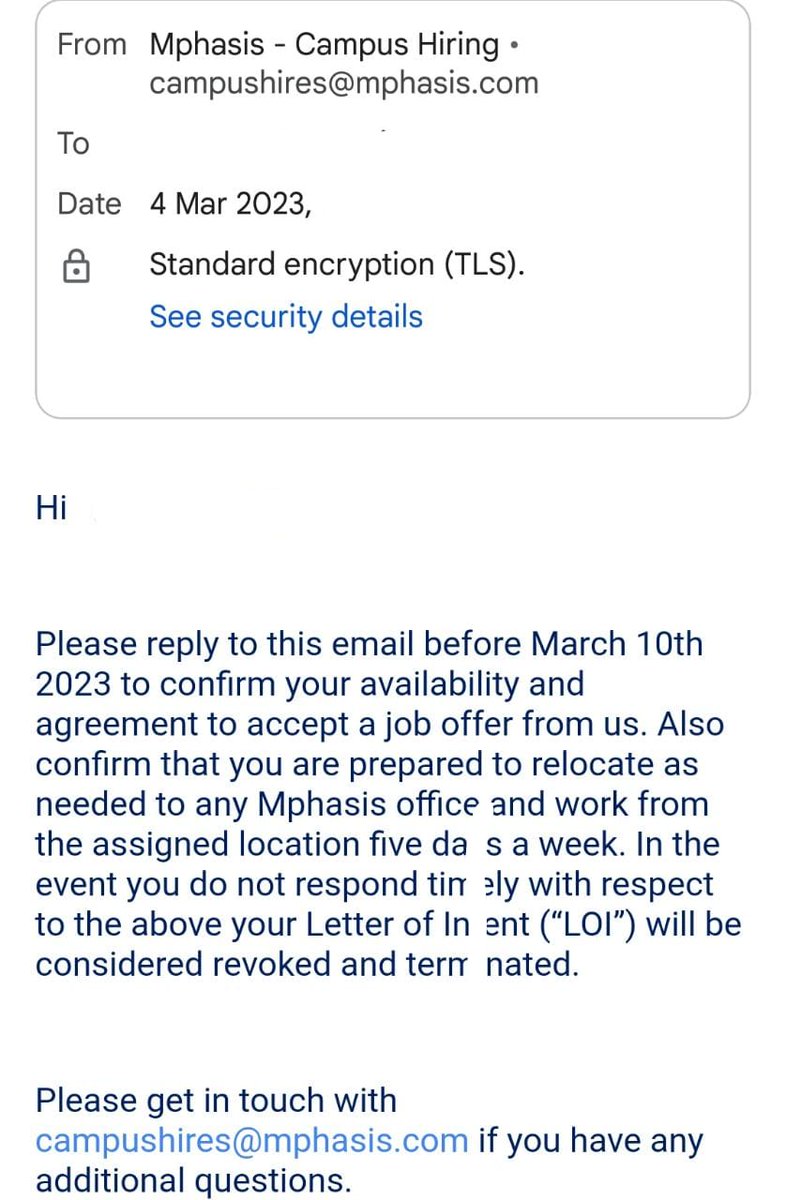maheshv958065's tweet photo. hello everyone ,
we graduate students from across India have placed in @Mphasis in year 2022(nov,dec,jan) and we have received letter of intent(LOI) from them informing us that they will onboard us between june 2022 to april 2023 now its been more than one and half year. https://t.co/SXbMk7hjWq