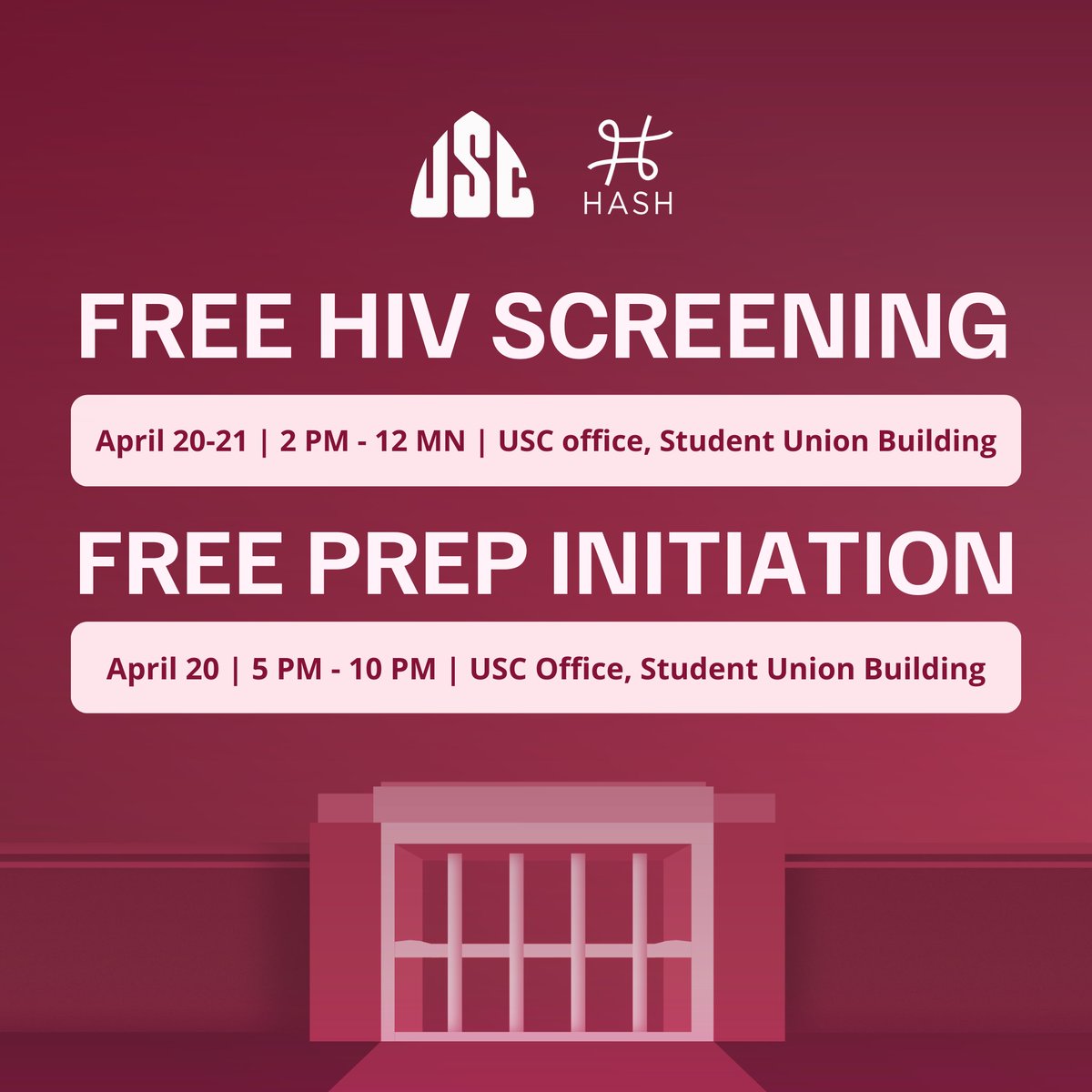 USCUPDiliman's tweet photo. #FreeHIVScreening
During Kapihan sa Diliman, the UP Diliman University Student Council, in partnership with HASH - HIV & AIDS Support House, will conduct a free HIV screening starting today until April 19 to April 20. HIV Screening will be from 5 PM to 12MN. https://t.co/Ow1fIu3X5J