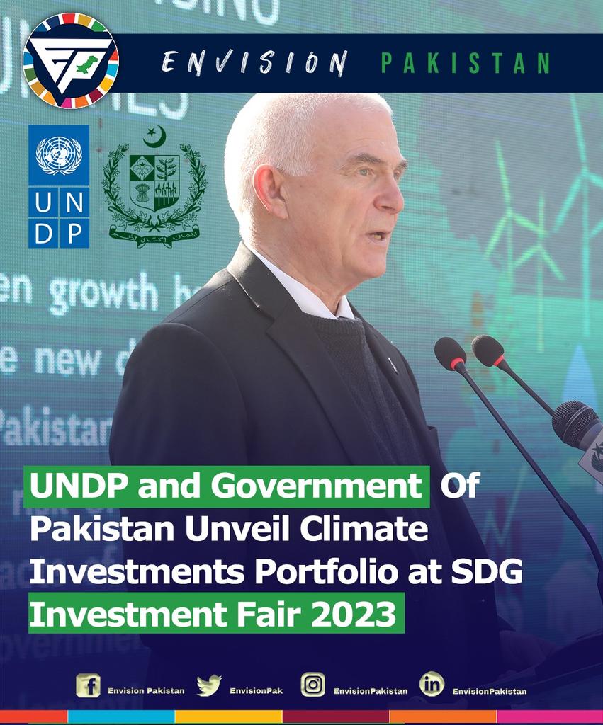 The Government of Pakistan and UNDP in Pakistan will showcase a portfolio of climate investments at the Pakistan session of the UNDESA's SDG Investment Fair 2023. 
#Pakistan #UNDP #SDGInvestmentFair2023 #ClimateResilience #InnovativeFinancing #PublicPrivatePartnerships