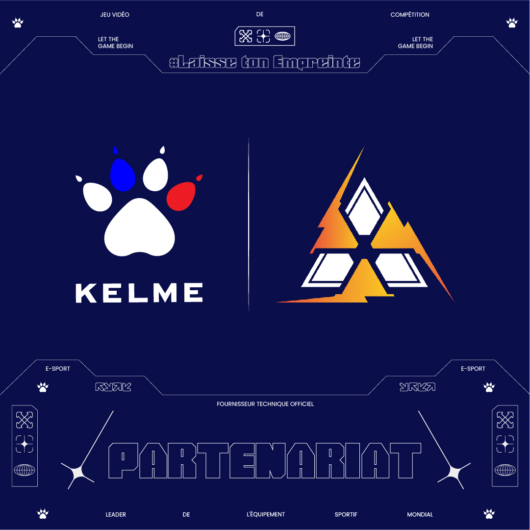 Fier de notre nouveau partenariat avec @F9HETIC ! 🔥 Kelme France devient le nouveau sponsor pour 3 saisons de l'équipe de E-sport @F9HETIC   C'EST L'HEURE DE JOUER 🎮 Ensemble laissons notre empreinte 🐾  #kelme #kelmefrance #esport #sportwear #laissetonempreinte #equipement